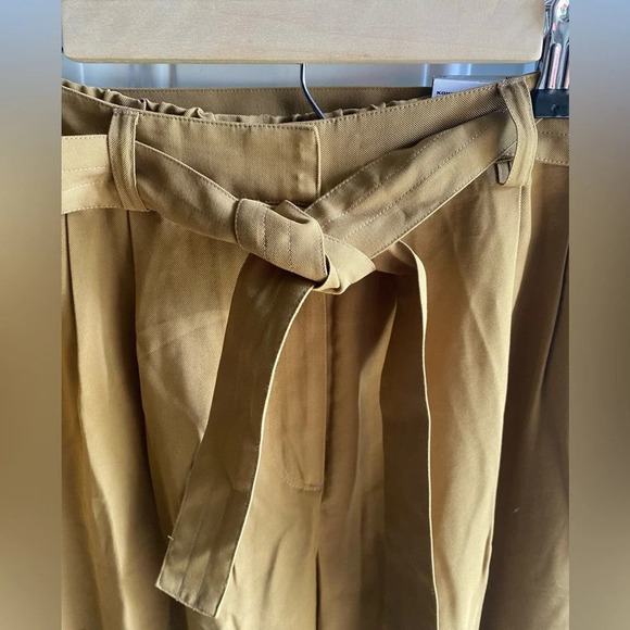 NWT NINE WEST XL SERGIO OLIVE GREEN TAPERED HIGH WAIST UTILITY BELT CROP PANTS - Picture 3 of 10